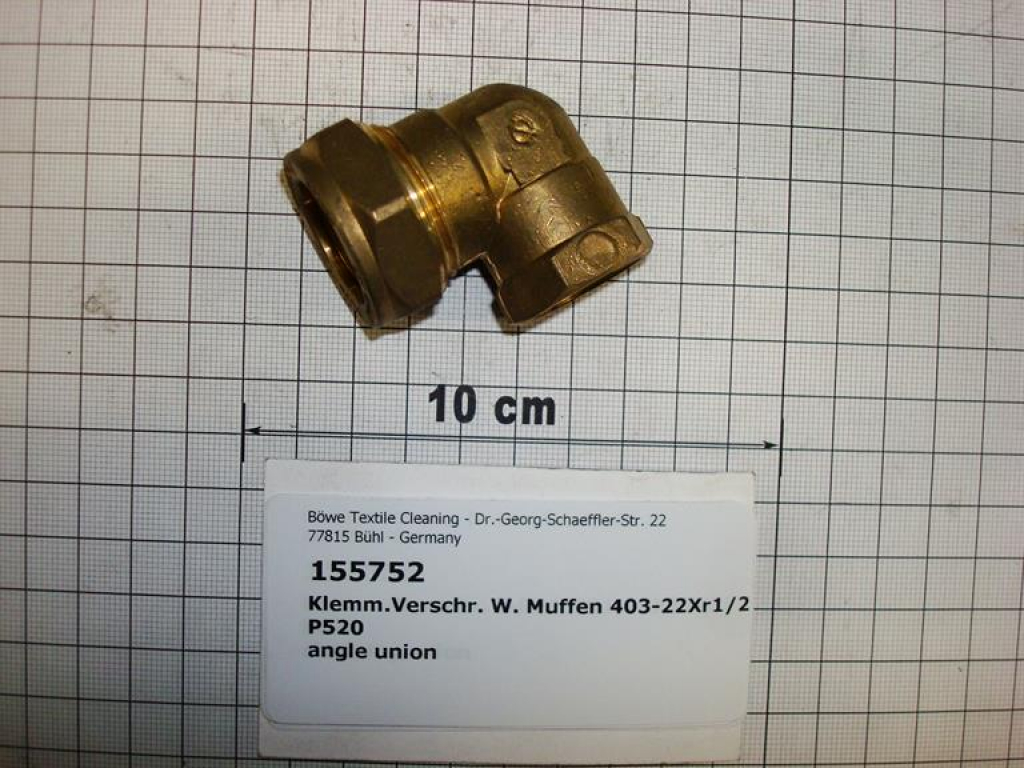 Klemmringverschraubung, Muffenwinkel,403-22x1/2",IG