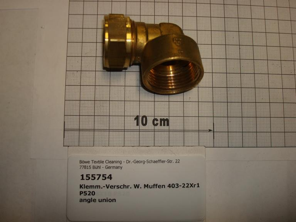 Klemmringverschraubung, Muffenwinkel,403-22x1",IG