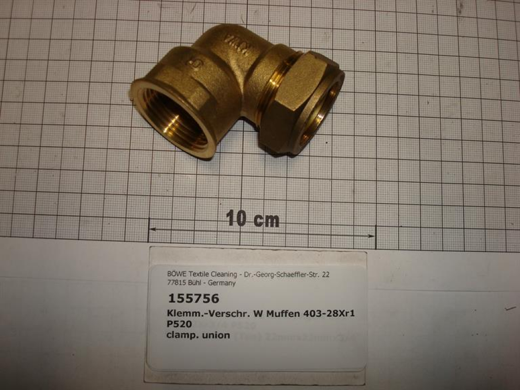 Klemmringverschraubung, Muffenwinkel,403-28x1",IG