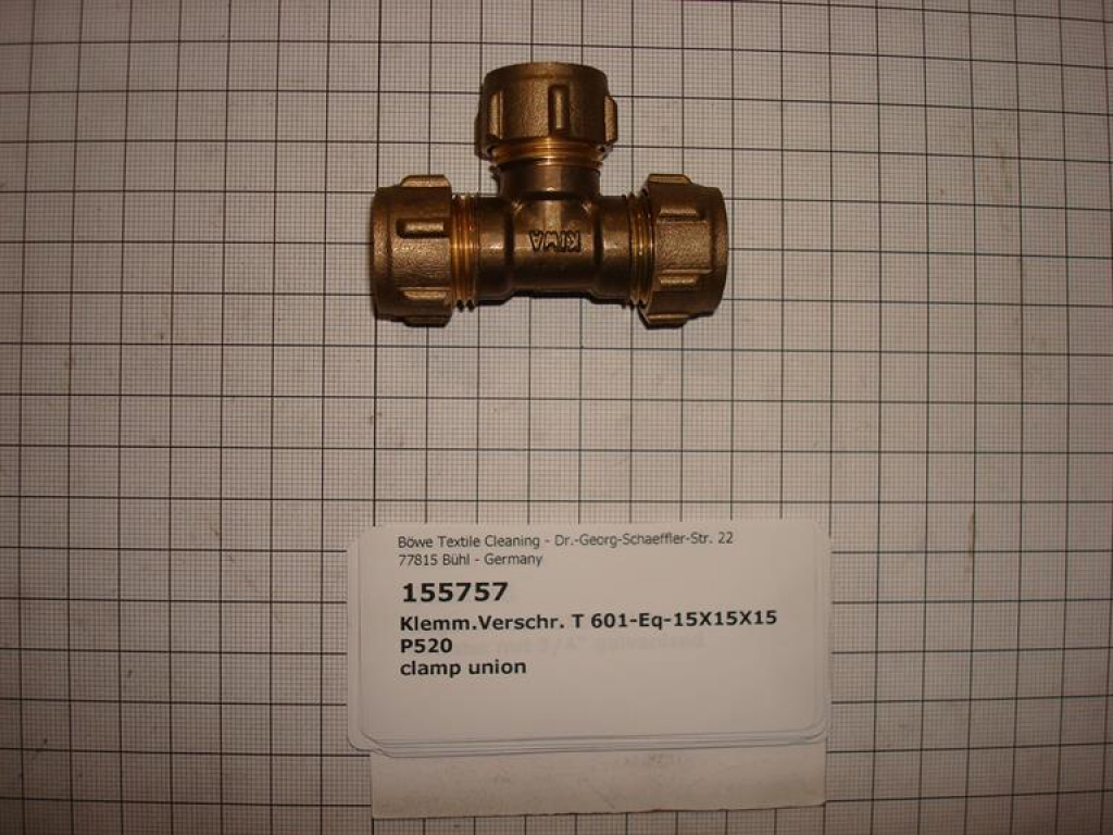 Compression fitting,T,601-15x15x15
