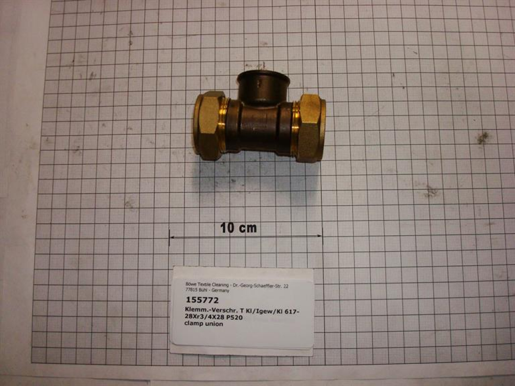 Klemmringverschraubung,Muffen-T-Stück, 617-28x3/4"x28,IG