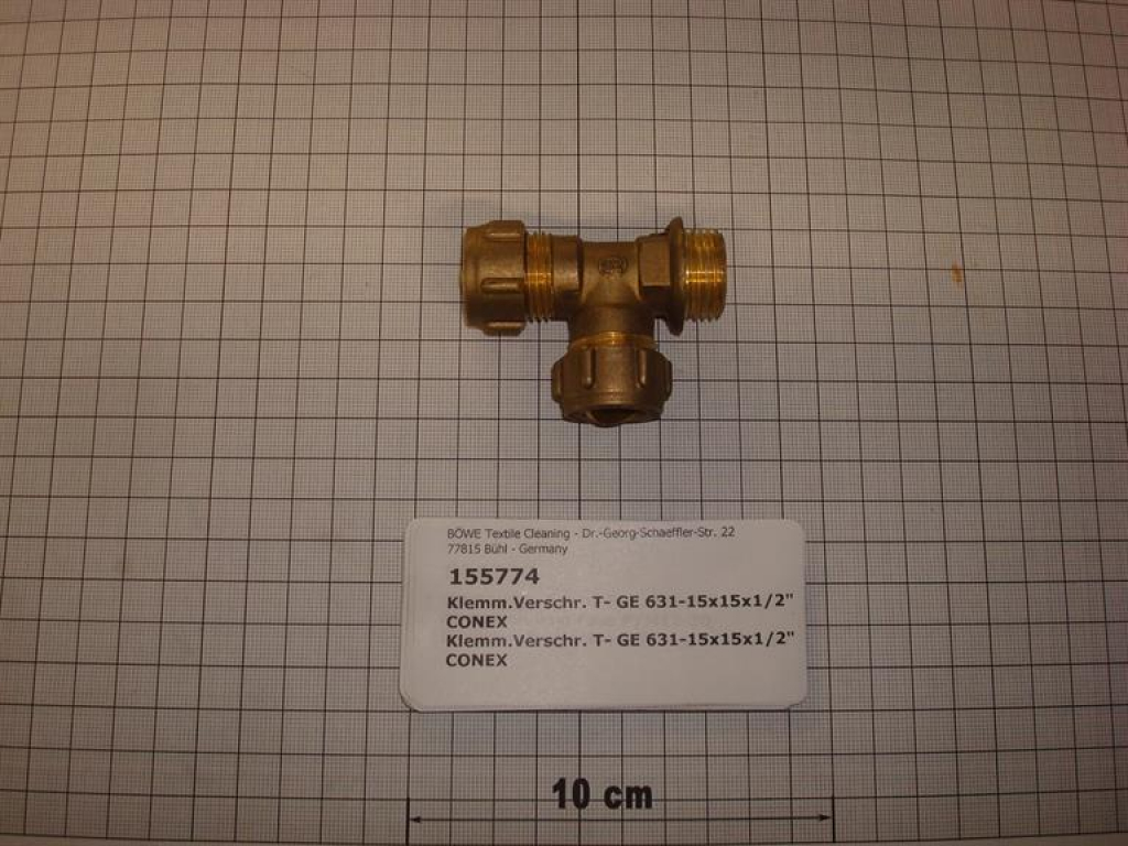 Klemmringverschraubung,T,einschraub, 631-15x15x1/2",AG