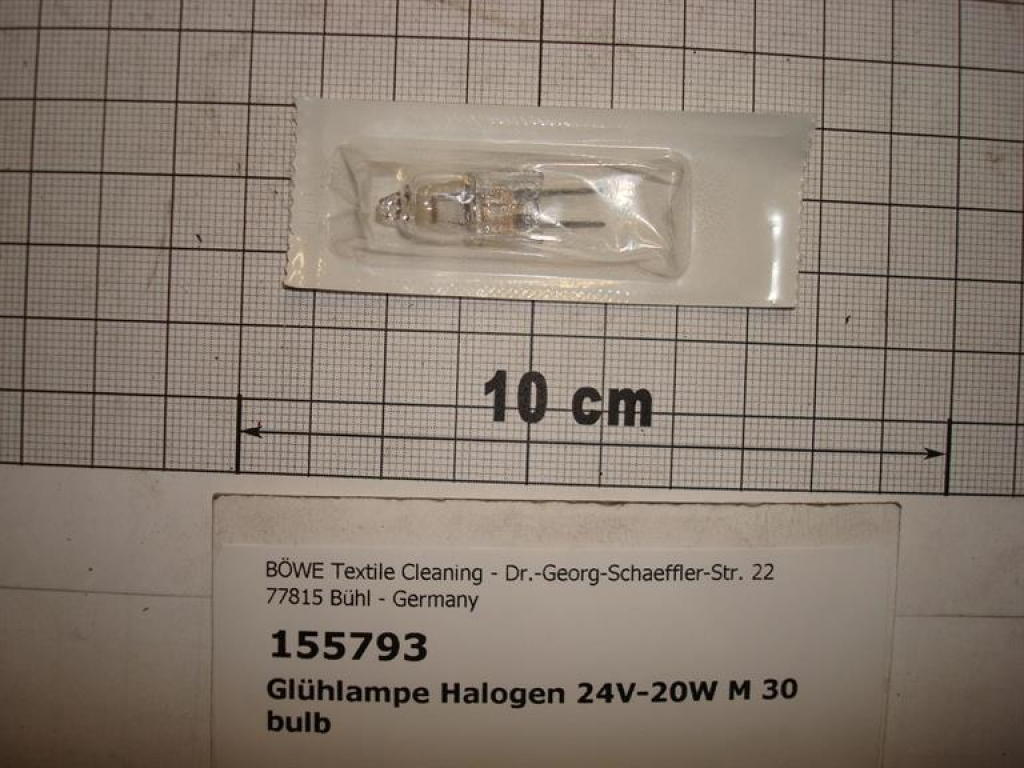 Bulb,24V-20W,all machines except 6th gen./InduLine
