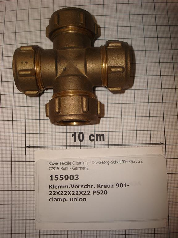 Compression fitting,cross,901-22x22x22x22mm