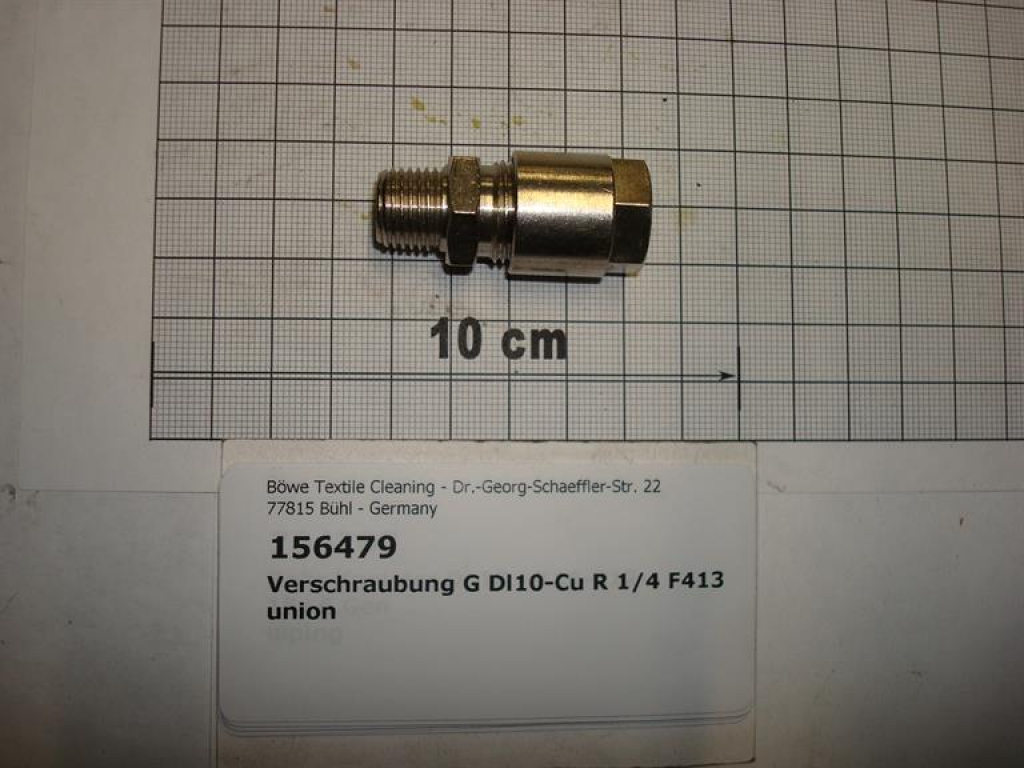Screw connection,straight,1/4"x10mm,DIN2353,AG