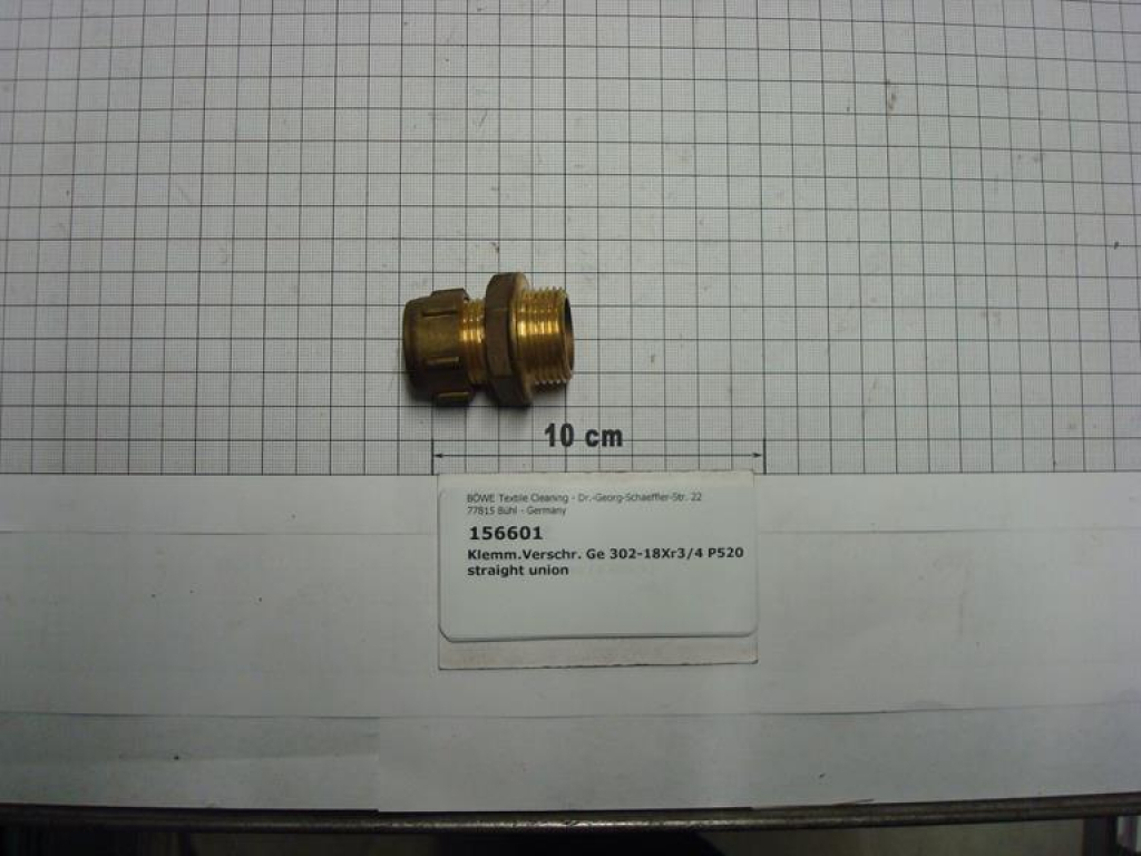 Compression fitting,straight,screw-in,302-18x3/4",male thread