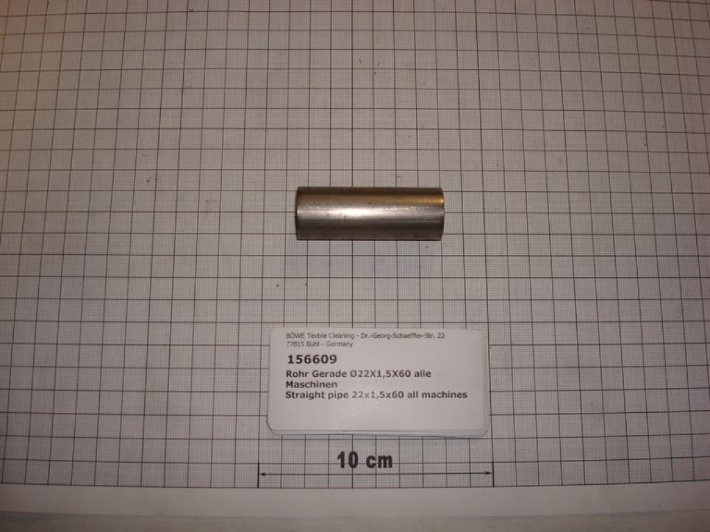 Pipe,straight,22x1,5x60mm,all machines