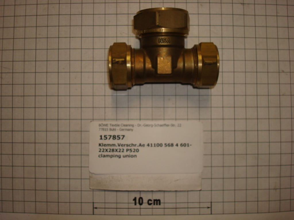 clamping union T-Piece 1-22X28X22 P520
