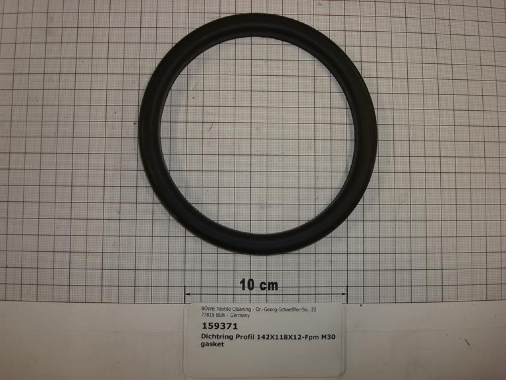 Gasket,round,118x142x12/12mm,viton,distillation sight glass