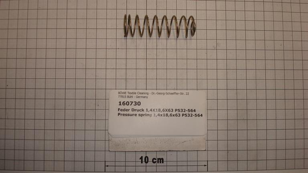 Pressure spring 1.4x18.6x63