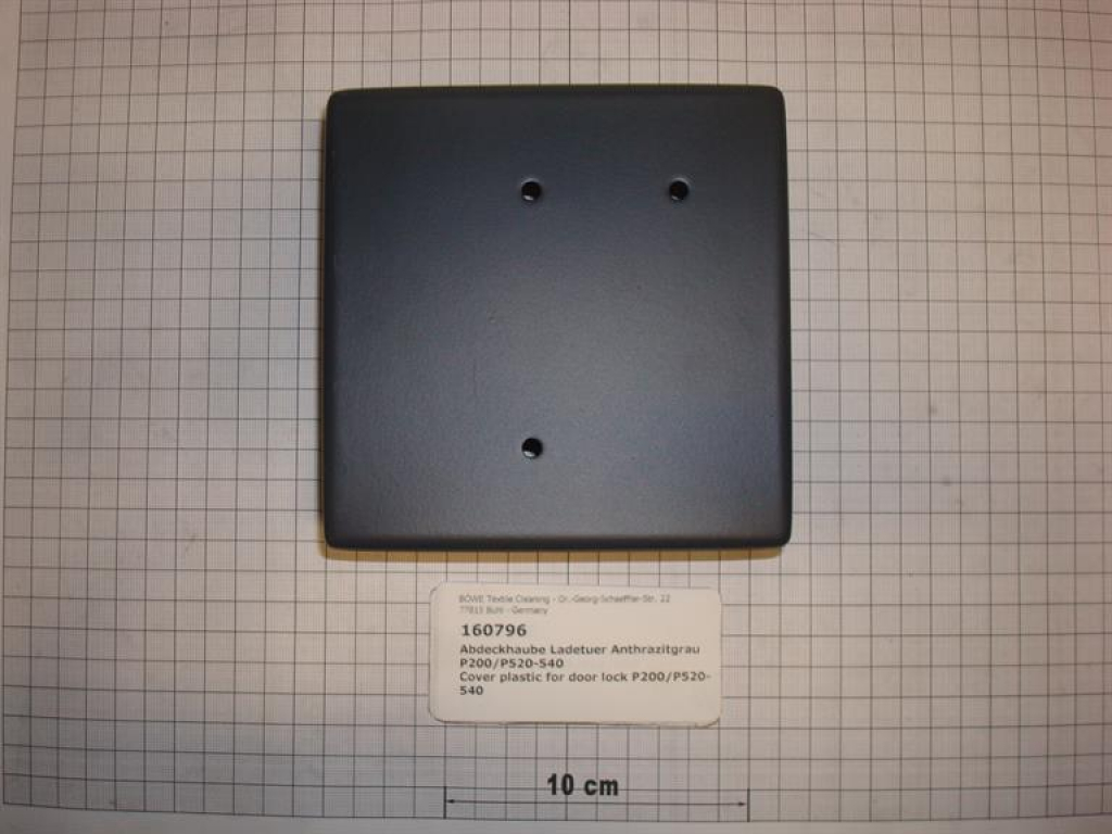 Cover for loading door lock,130x130x55mm,plastic,P200,P520-540