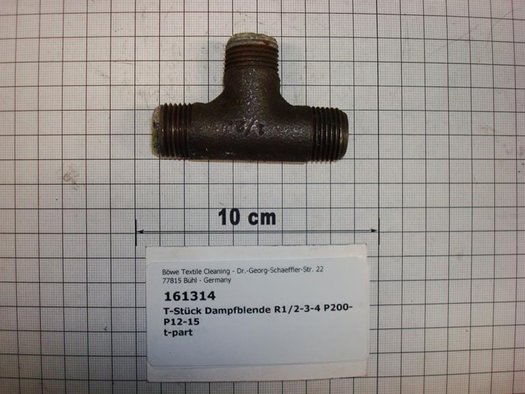 T-piece for steam injection 1/2"-3-4, 