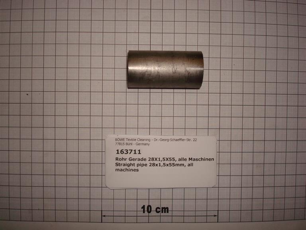Pipe,straight,28x1,5x55mm,all machines