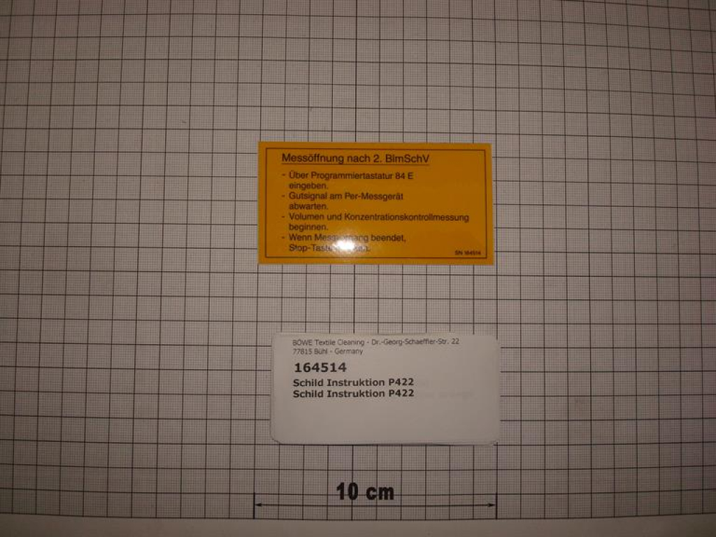 Label "Perc Measuring" German language