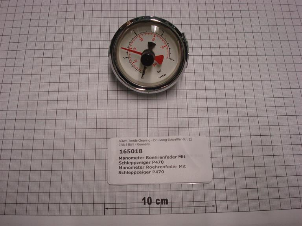Manometer,0-3 bar,1/4"v.hinten, DM68mm,mit Schleppzeiger,P470,SI70