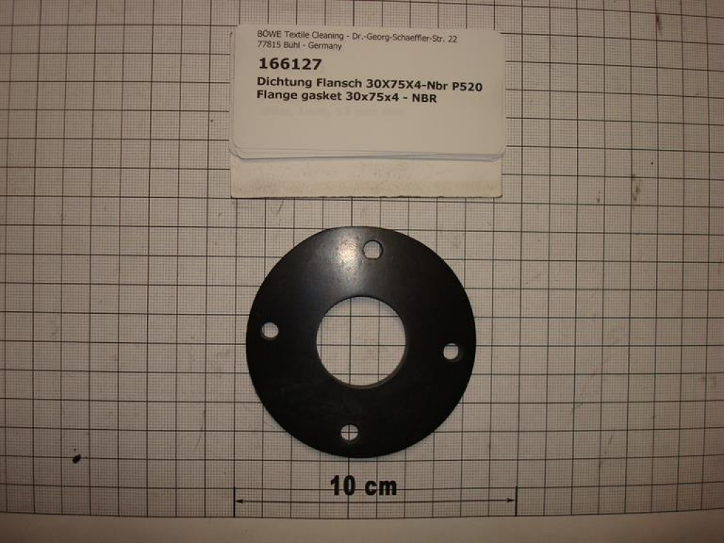 Gasket,round,30x75x4mm,NBR,4-holes,air flap,P520-540,P240,P300