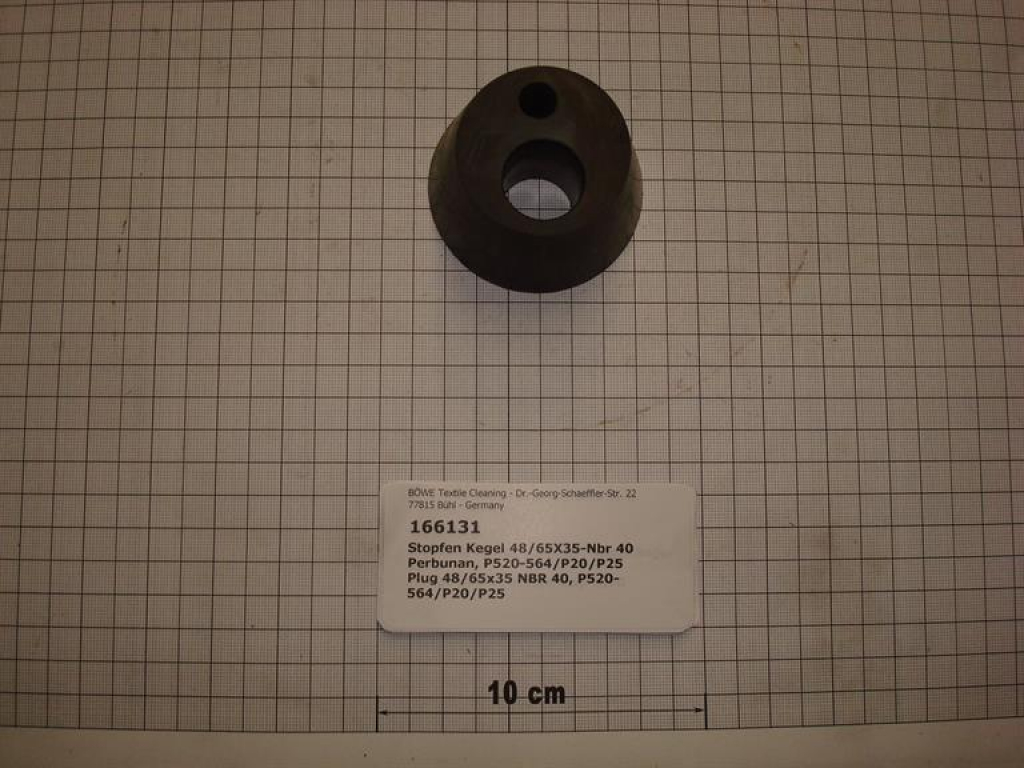 Rubber plug for solvent barrel 48/65x35 