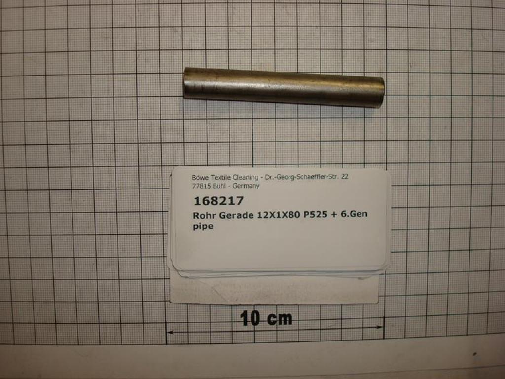 Straight pipe 12x1x180 mm