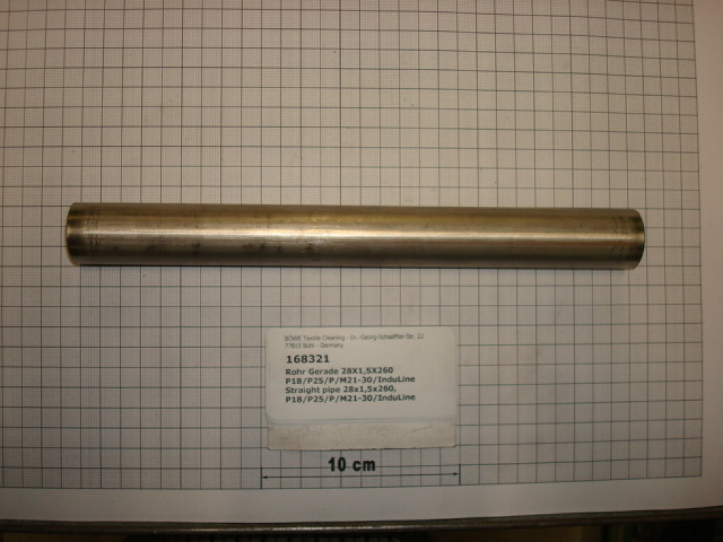 Pipe,straight,28x1,5x260mm,P18,P25,P/M21-30,InduLine
