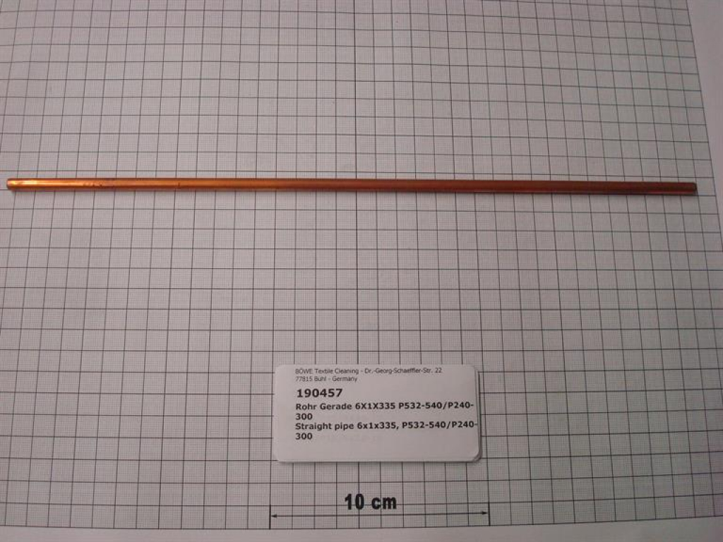 Pipe,straight,6x1x335mm,P532,P540,P240,P300