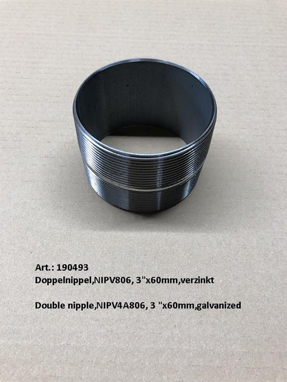 Double nipple,NIPV4A806, 3 "x60mm,galvanized