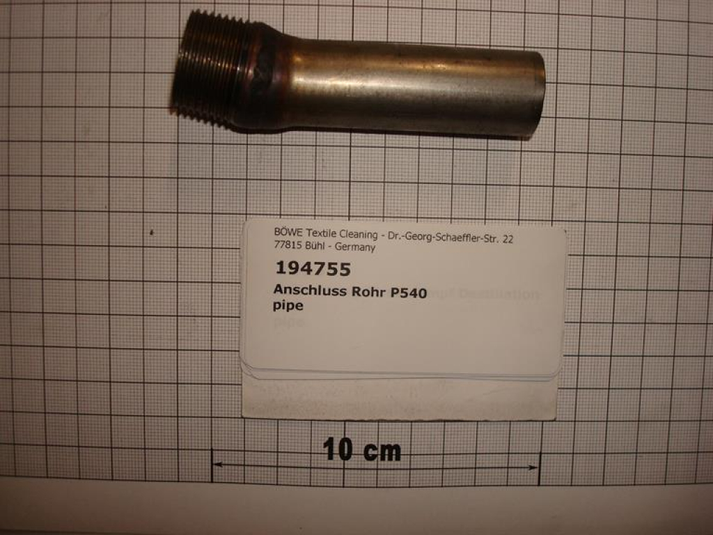 Connection pipe,15°,22x1,5x95mm,3/4",P520-540,P470