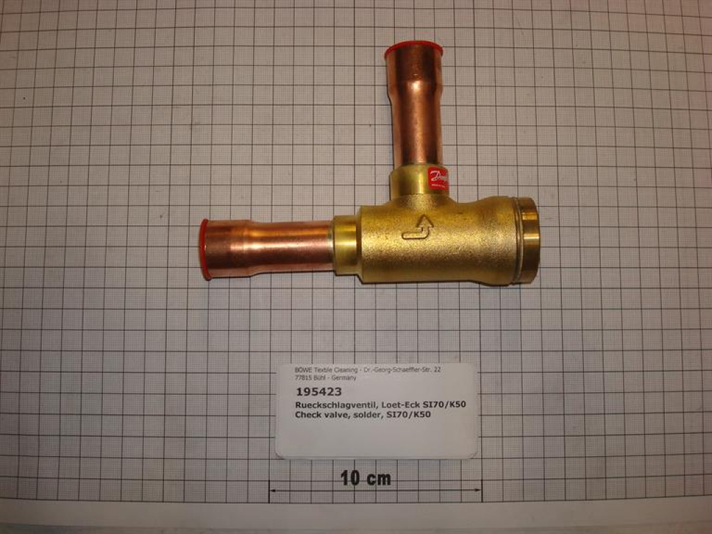 Check valve,NRV22s,with solder connection,cooling,P470,SI70,K50