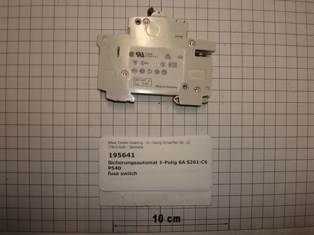 Circuit breaker 1 pole 6A S261-C6