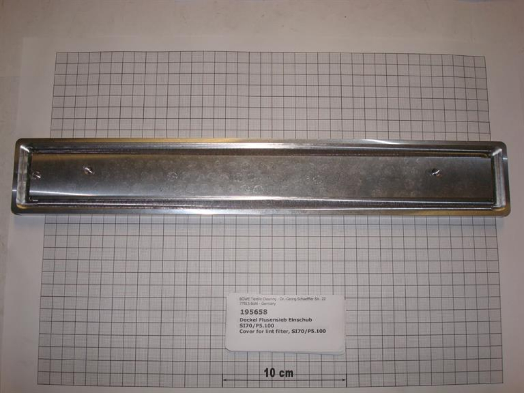 Deckel für Nach-Flusenfilter,Aluguss,Einschub, SI70,P5100