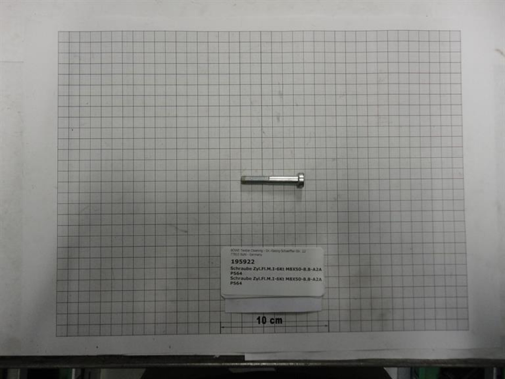 Cylinder screw DIN6912,M8x50mm,8.8,galvanized