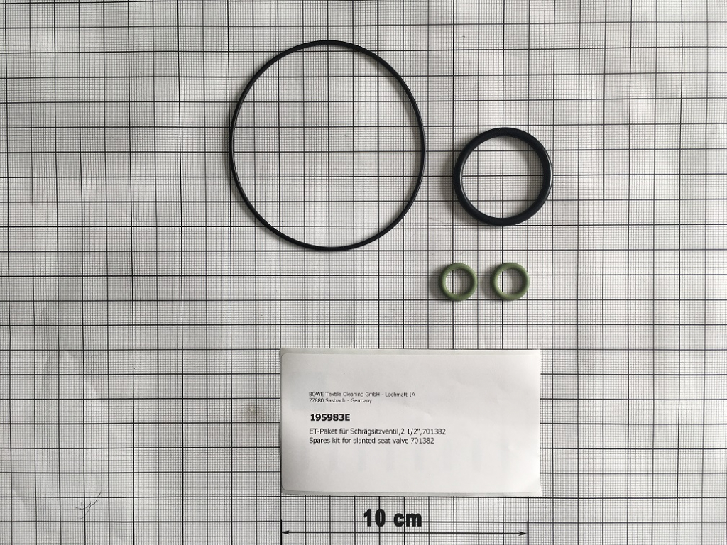 Spares kit for slanted seat valve 701382