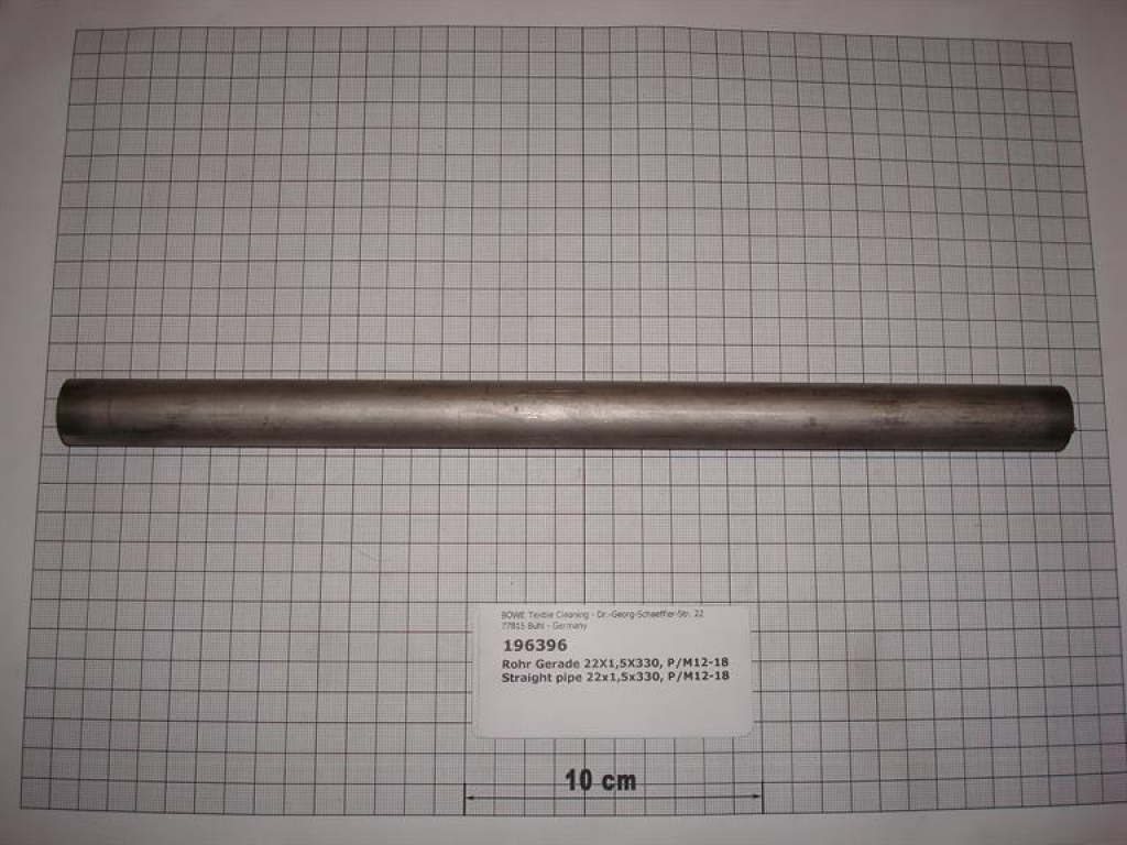 Pipe,straight,22x1,5x330mm,P/M12-18