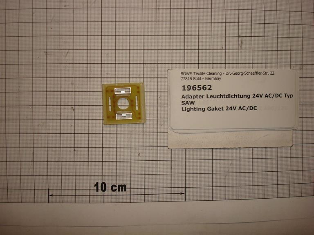Leuchtdichtung für Magnetventil,24V,AC/DC, Typ SAW,Länge:29mm,Breite:28mm,Höhe:3mm