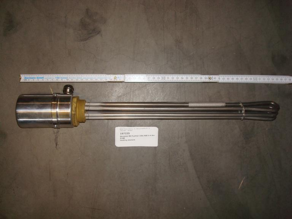 Heating element,4KW,230/400V,1 1/2",430mm screw-in depth,with sensor,distillation,P525