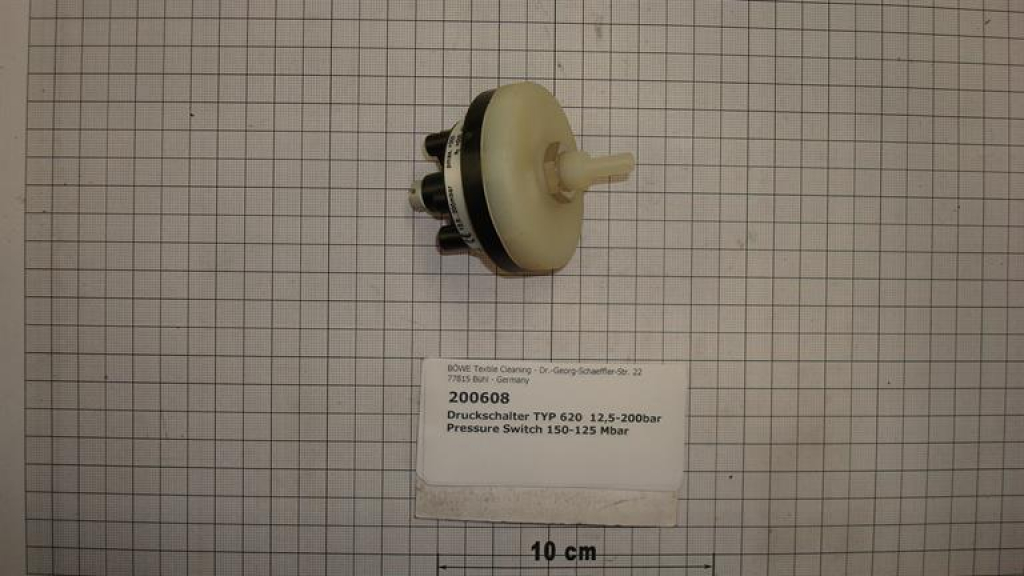 Pressure control switch 12.5-200 mbar