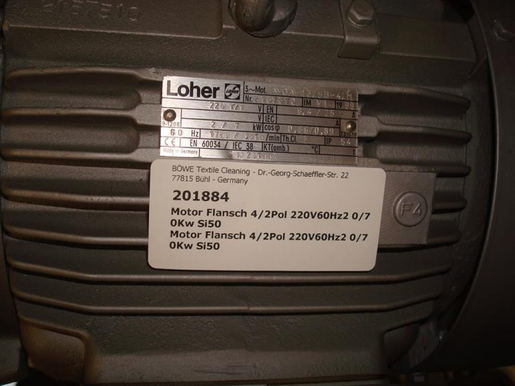 Fan motor,230V-60Hz,7kW,P5100,K50