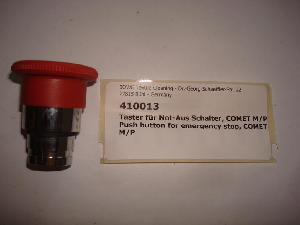 Push button for emergency stop, COMET P/M