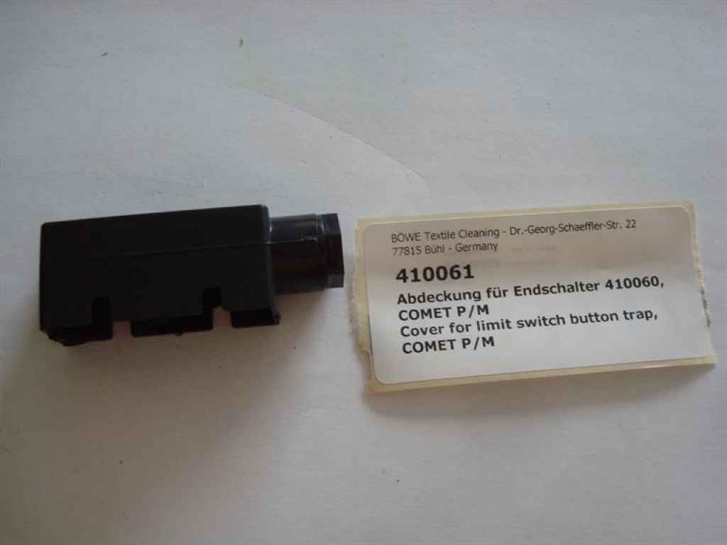 Cover for limit switch button trap, COMET P/M