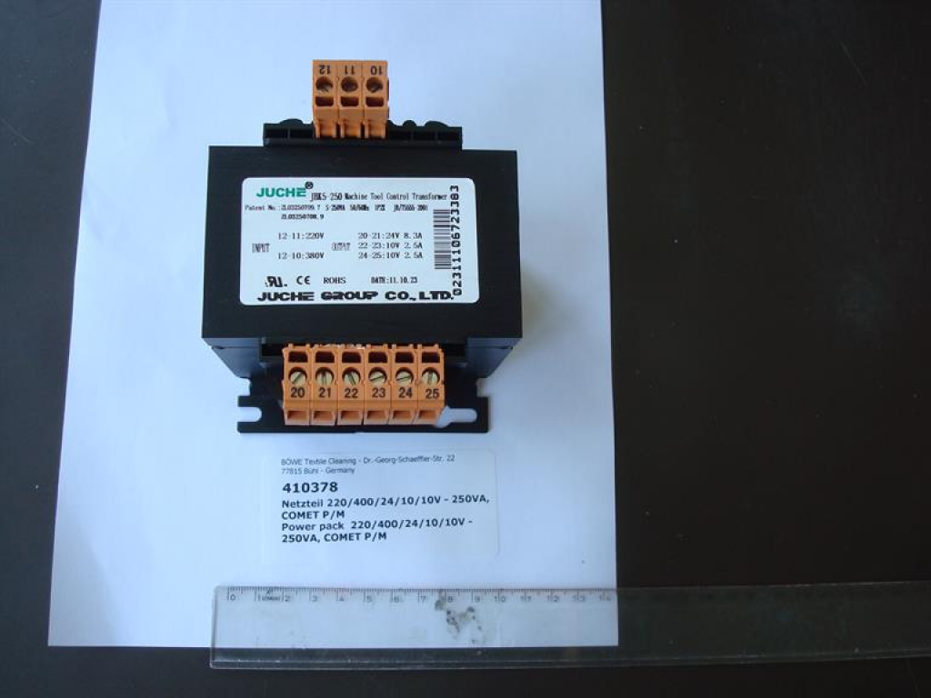 Power-supply unit,220/400/24/10/10V,250VA,COMET P/M