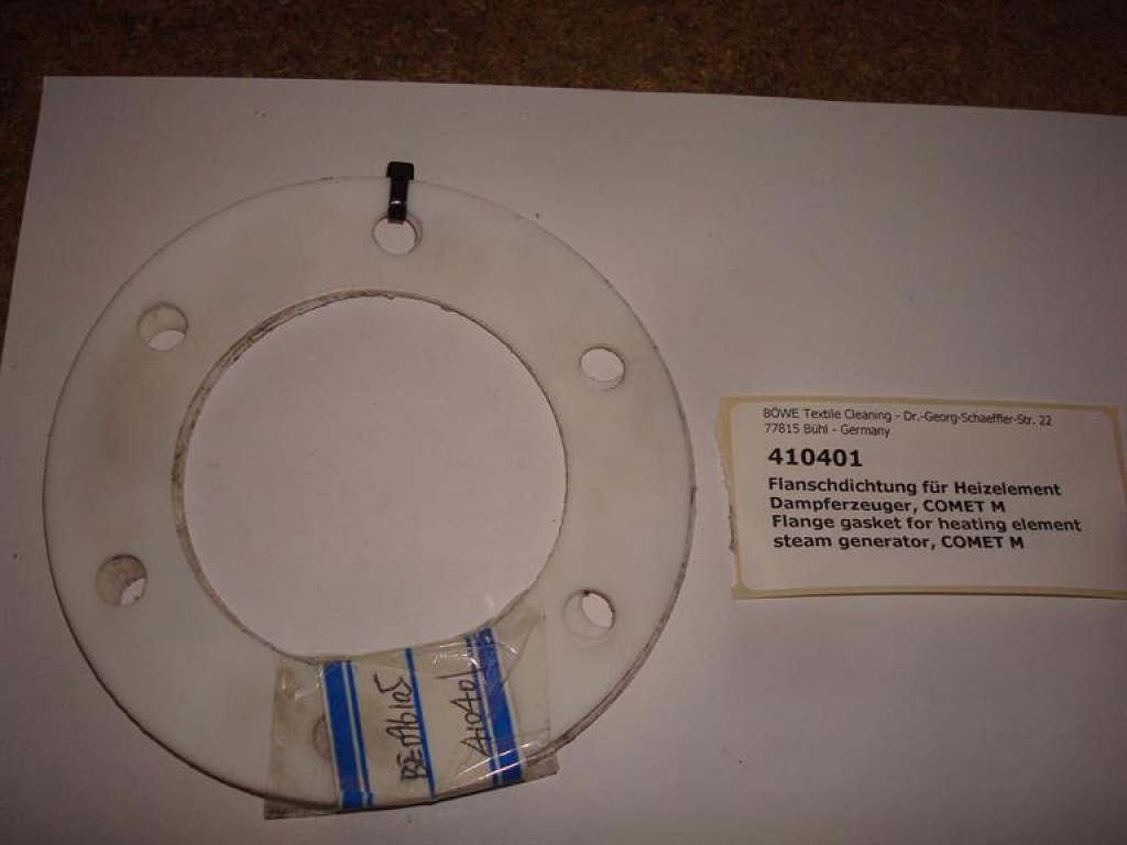 Gasket,round,80x130x2mm,6-holes,f.heating element steam generator,COMET M