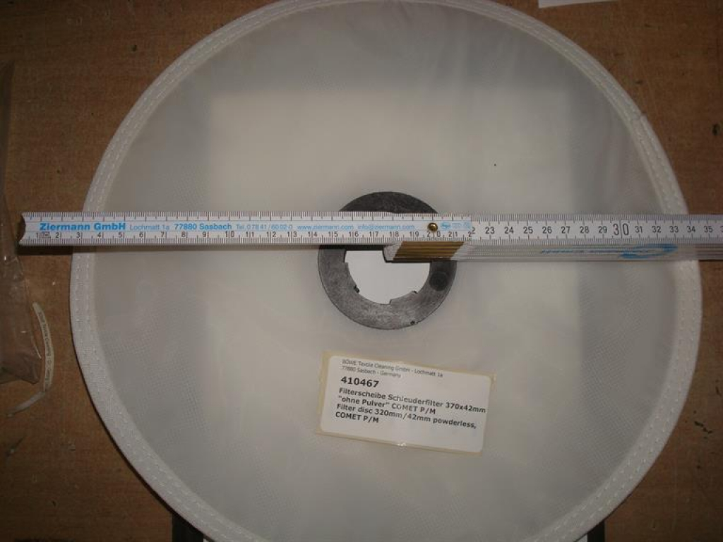 Filter disc,370mm,spin filter,powderless,COMET P/M