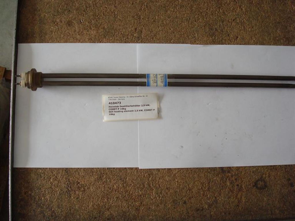 Heating element,2,5kW,230V,3/4",465mm,distillation,COMET P/M