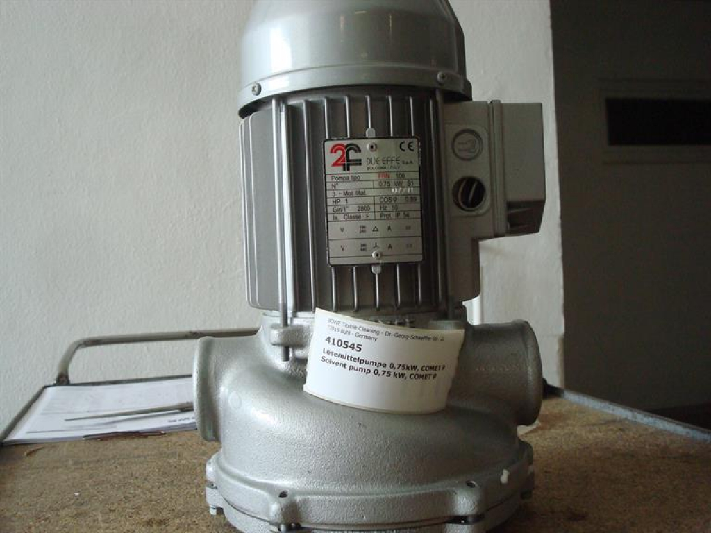 Solvent pump,1"x1 1/4",400V-50Hz,0,75kW,FF,COMET P