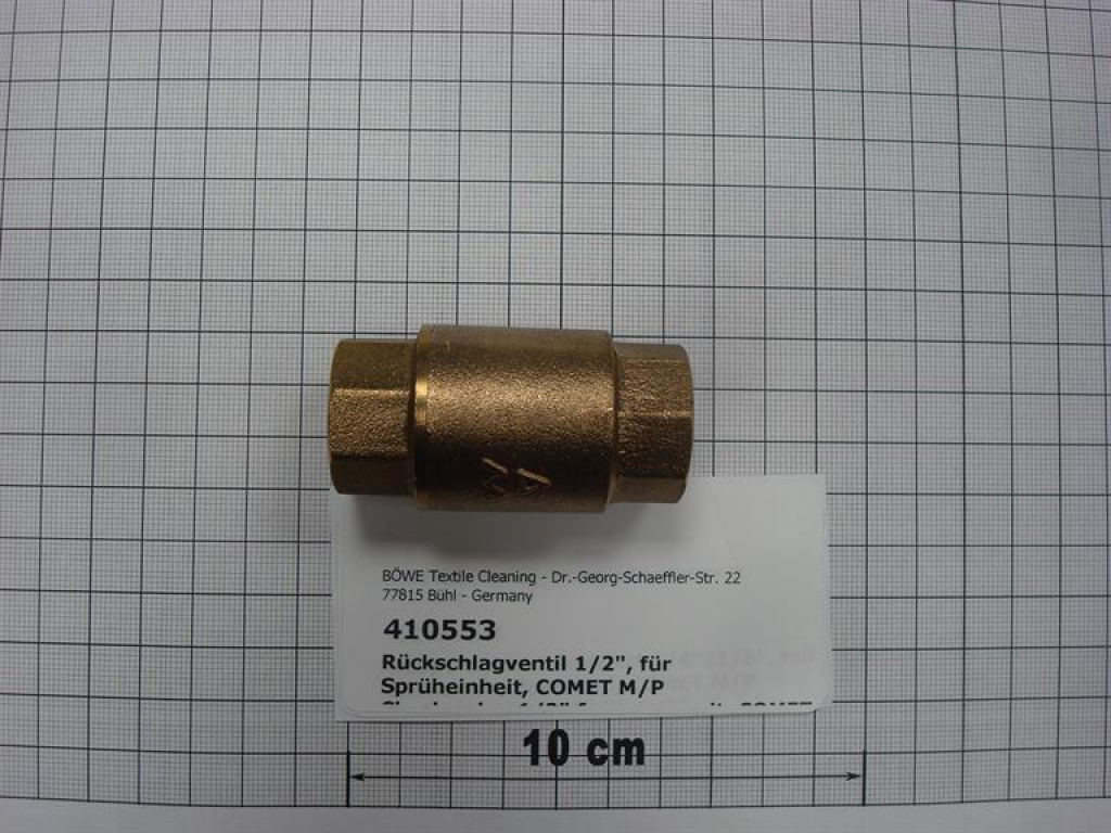 Check valve,DN15,1/2",red brass,for spray unit,COMET P/M