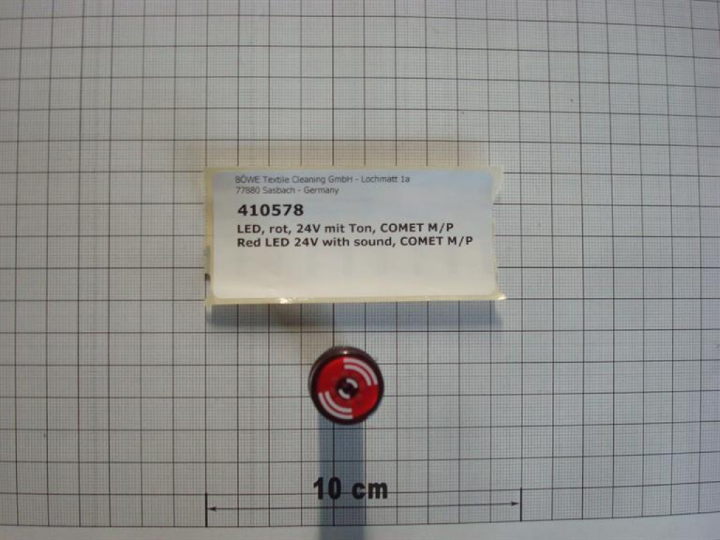 Red LED 24V with sound, COMET P/M