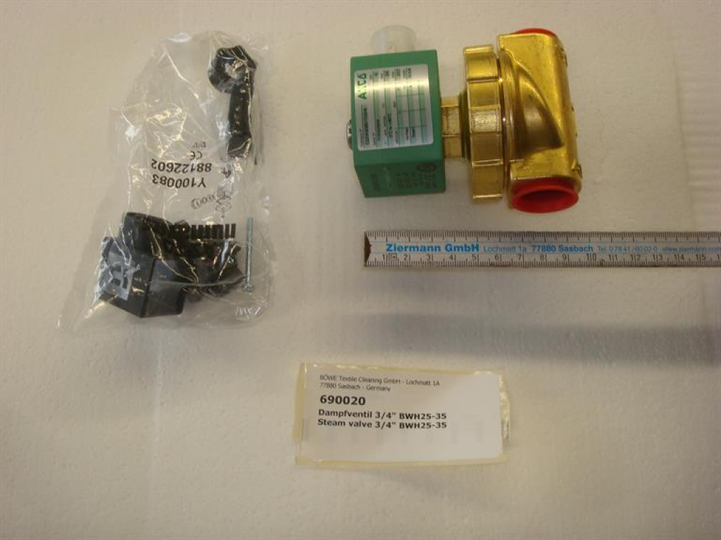 Electric steam valve,DN20,3/4",230V-50/60Hz,BÖWE BWH-25-35TP/TP2+BWL-35TP2 washing machine
