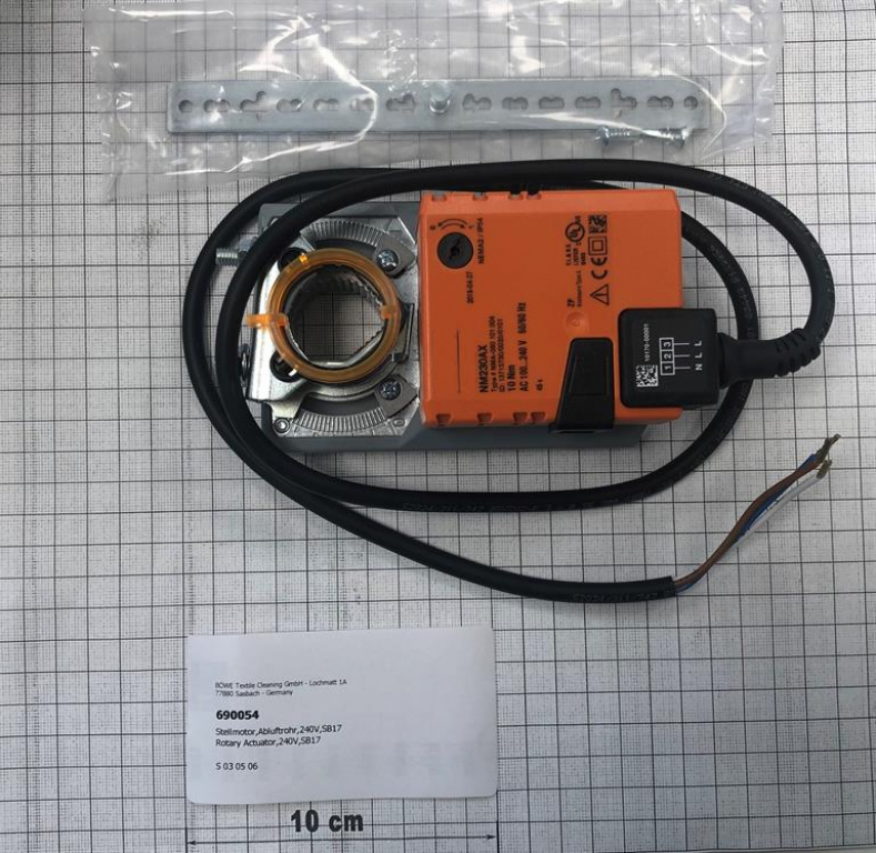 Rotary Actuator,240V,10Nm,50/60Hz,BÖWE SB-11-75TP/TP2 dryer