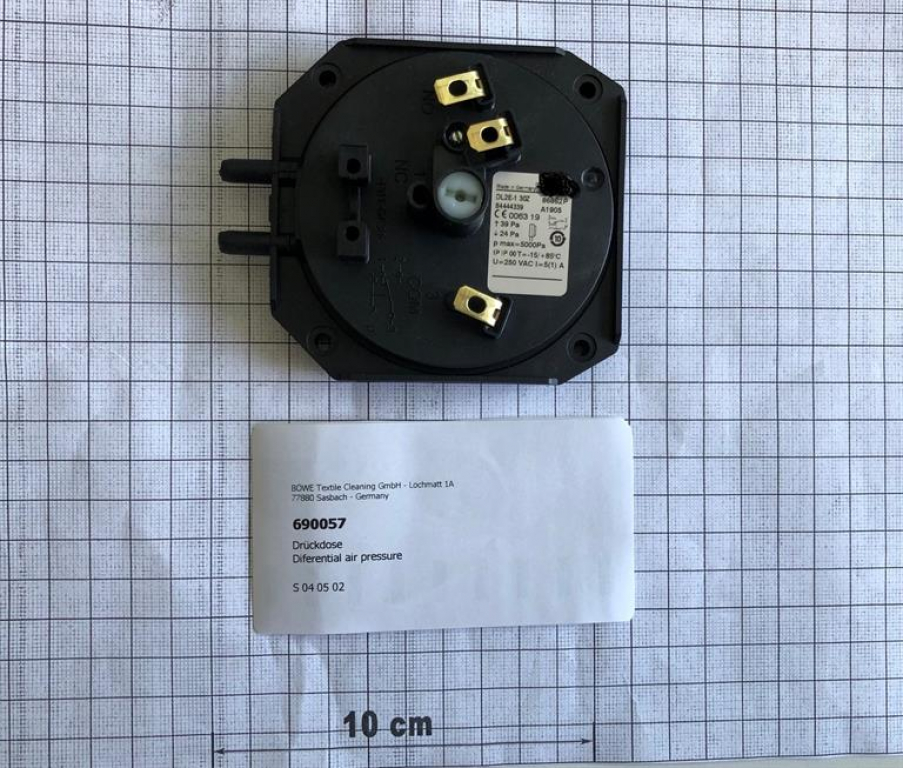 Diferential air pressure,BÖWE SB-11-75TP Trockner