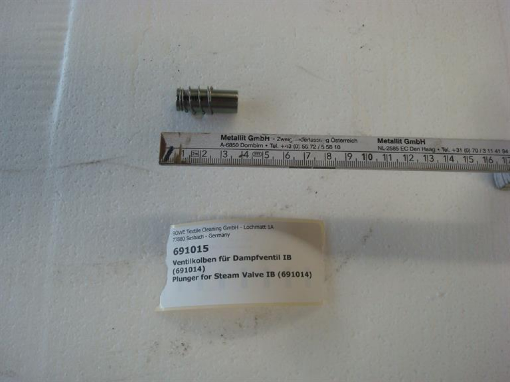 Plunger for Steam Valve IB14+IB15 (691014)