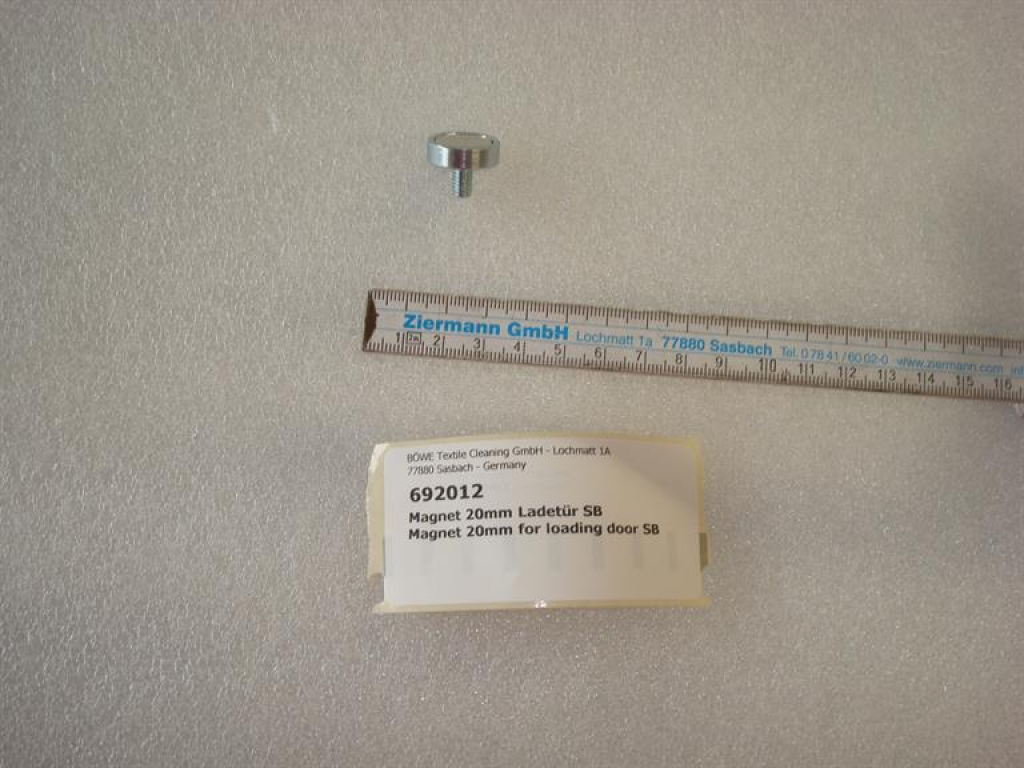 Magnet,20mm,loading door,BÖWE SB-11-75TP/TP2+SB2-11-17TP2+SB-HP-11-23TP2 dryer